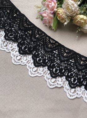 9厘米宽水溶刺绣花边厚实辅料手工制作服装裙摆加长布艺装饰