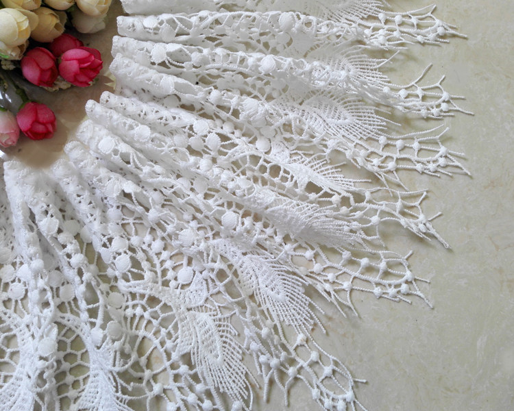 镂空流苏水溶刺绣蕾丝花边辅料宽20cmdiy服装裙子下摆配件装饰