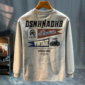 t恤男春秋季 棉外穿潮圆领长袖 专柜外贸尾货捡漏打底衫 奥特莱斯