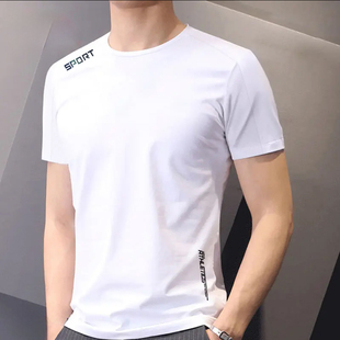 T恤宽松男款 夏季 休闲运动透气圆领轻薄 2025新款 SPORT冰丝速干短袖