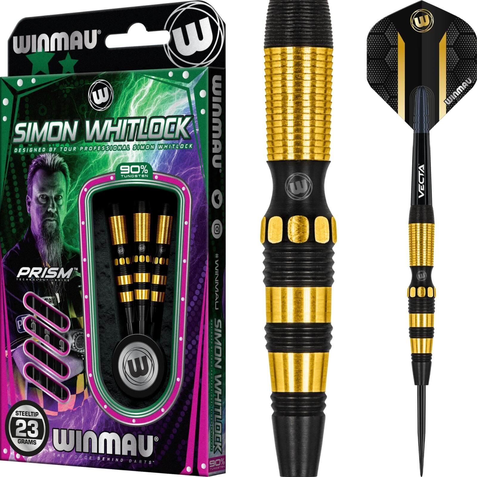 WINMAU Simon Whitlock SE款怀特洛克黑金款酒桶钨钢飞镖专业比赛