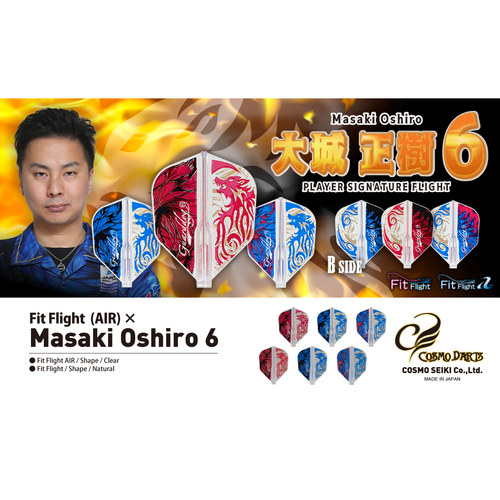 COSMODARTS Fit Flight Shape大城正树六代小方形飞镖翼飞镖尾翼