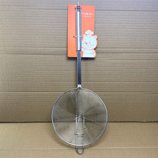 福日304不锈钢线漏大漏勺捞面勺粉篱笊篱捞篱钢丝过滤网双层挂边