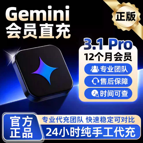 【Gemini3pro ！稳定不降智】Gemini pro3.1 3.0个人独立会员代充
