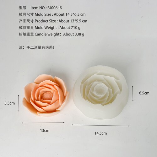 大号立体花蜡烛硅胶模具滴胶模香薰石膏模具肥皂硅胶模具BJ006-B