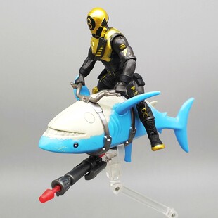 3.75寸堡垒之夜手办大白鲨鱼人兵人特种部队可动人偶夺宝奇兵模型