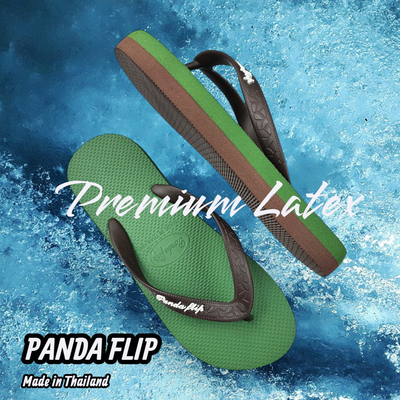 泰国进口PANDA FLIP定制加厚橡胶人字拖鞋男外穿防滑防水沙滩凉拖