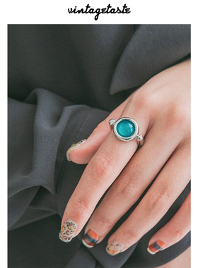 复古ins风日系黄铜戒指