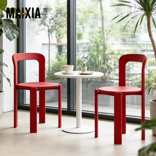 多巴胺加厚塑料靠背餐椅