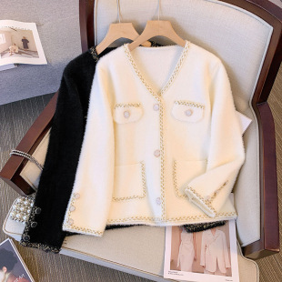 新款 小众百搭外套针织开衫 女装 设计款 上衣 小香风轻奢时尚 2025秋季