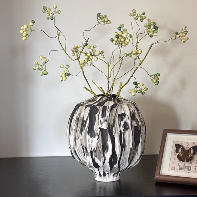 景德镇陶瓷花瓶手作侘寂手绘