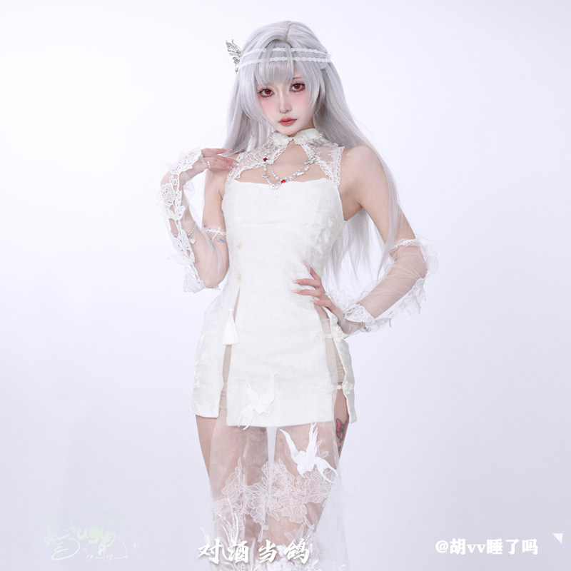 对酒当鸽现货妮姬cos神罚Nikke胜利女神cos服玛丽安蝶恋花语旗袍