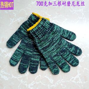 劳保手套耐磨加厚棉线手套棉纱棉纱手套特价修车工作防护