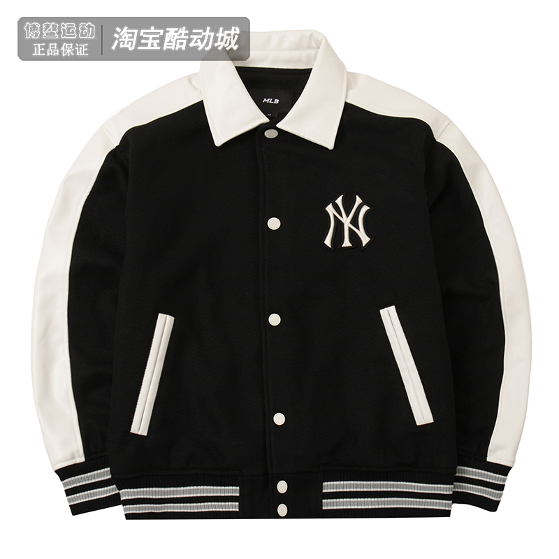MLB情侣外套男女保暖羊羔绒外套