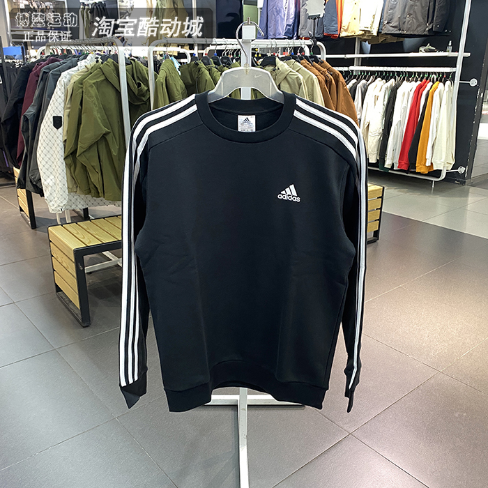 阿迪达斯运动休闲加绒保暖套头衫