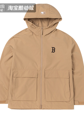 MLB外套男女装时尚百搭运动服户外休闲防风连帽梭织夹克3AWJB0144