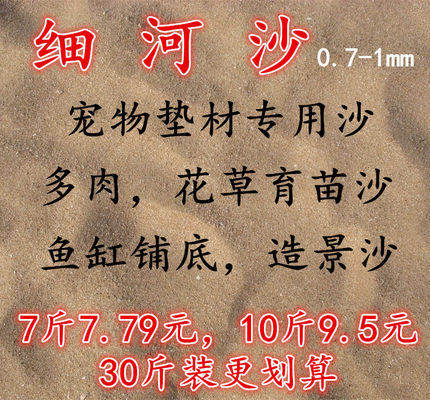 天然河沙细黄沙子多肉配土沙土鱼缸底沙子乌龟冬眠黄沙土水族造景