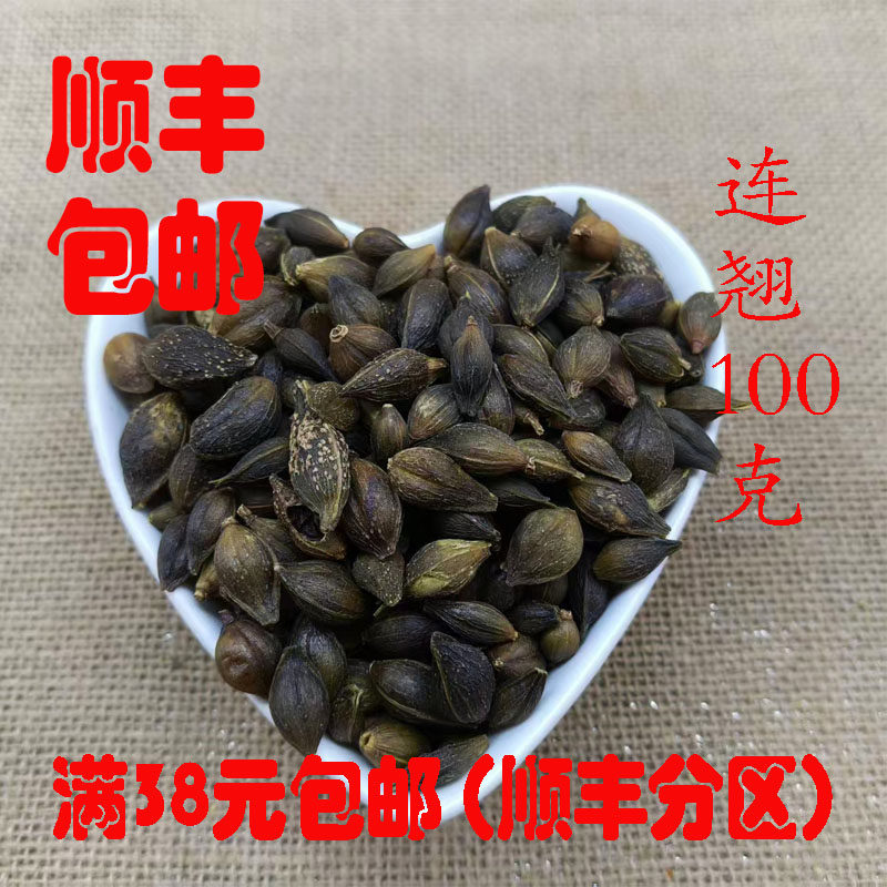中药材 正品 连翘 青翘 连青翘 可打超细粉 无硫 100g 满38元包邮