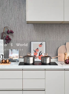 现代厨房摆件暖色系样板房间软装