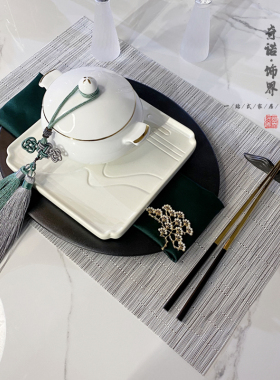 新中式风餐具展厅会所创意摆件