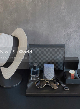 意式风衣帽间组合样板房卧室摆件