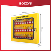 BOZZYS能量隔离上锁挂牌壁挂式 X08 集群LOTO黄色安全锁具管理站BD