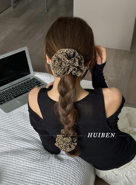 入秋美拉德~豹纹大肠发圈头绳女辣妹洋气高弹皮筋扎头小蛮腰发绳