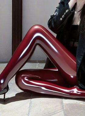 辣妹日记cl油光彩色真马油丝超透极光油亮袜8d紧身丝滑大码丝袜