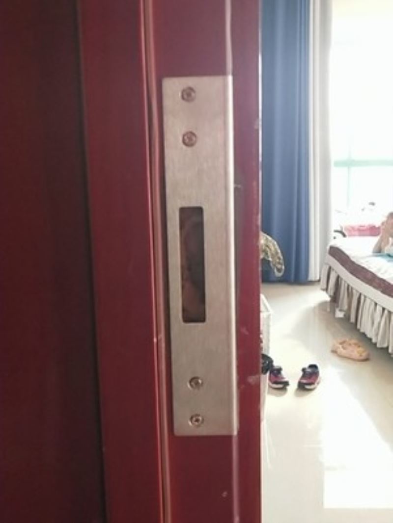 锁槽修复扣片锁挡板内门锁舌挡片装饰条房门压边条房间门加厚舌盒