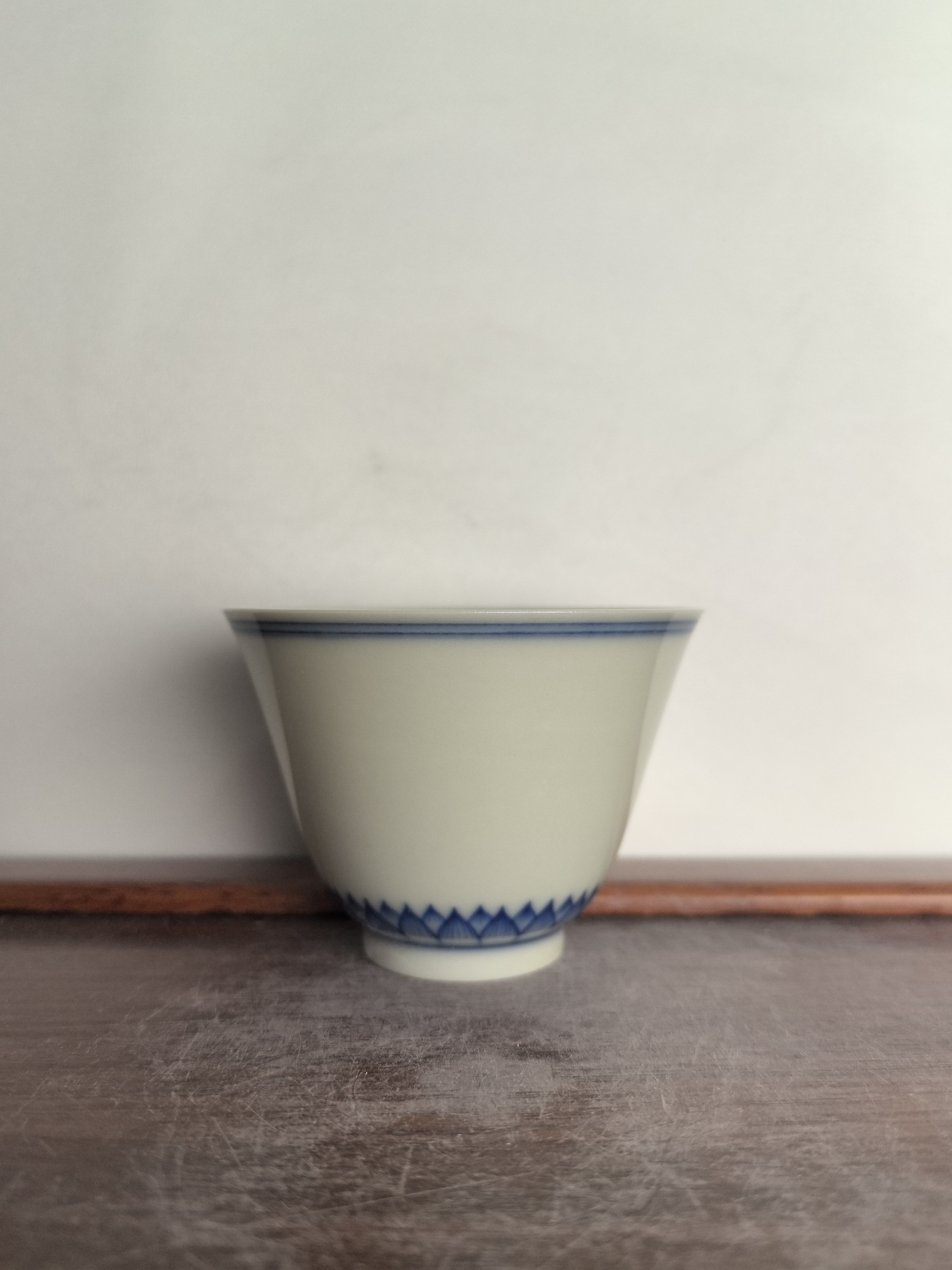 长物居柴窑景德镇瓷器手绘青花工笔主人杯品茗杯陶瓷花神杯70ML