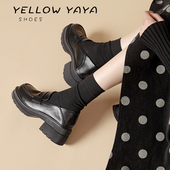 学院风英伦JK鞋 高跟厚底乐福鞋 增高 2025秋季 新款 女单鞋 松糕小皮鞋