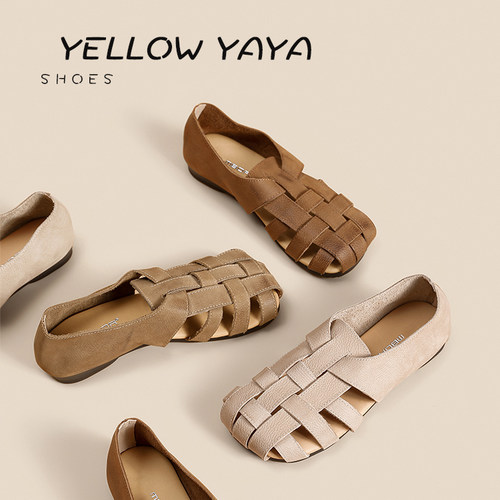 真皮头层牛皮平底单鞋奶奶鞋