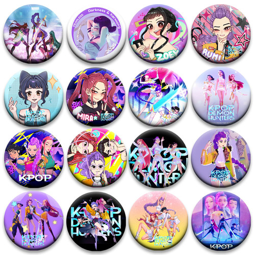 Kpop韩流猎魔女团周边吧唧徽章鲁米米拉佐伊周边谷子吧唧谷圈徽章