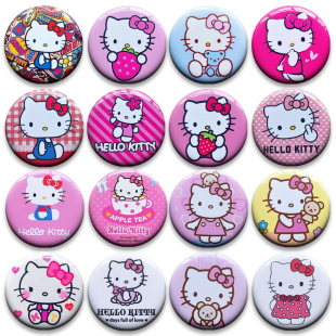 Hello Kitty凯蒂猫堤提猫凯迪猫吉蒂猫无口猫无嘴猫周边徽章吧唧