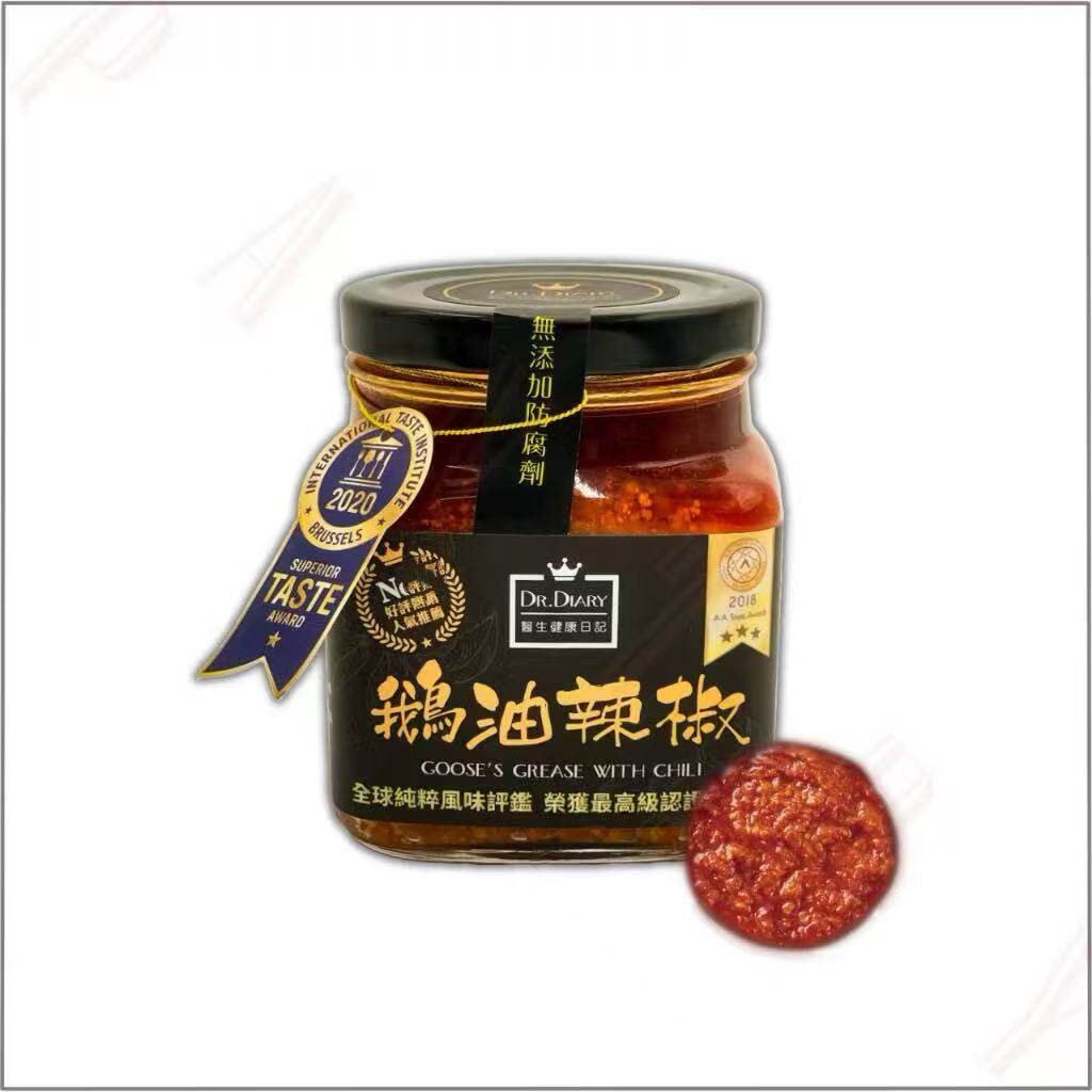 中国台湾医生健康日记鹅油香葱麻辣椒拌饭辣椒酱蘸料DR. DlARY