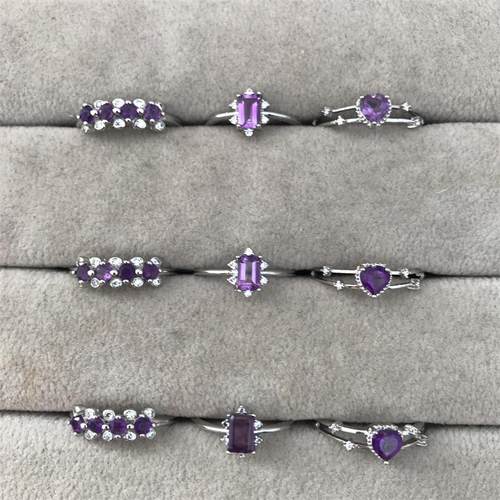 天然紫水晶戴妃款高贵风首饰品