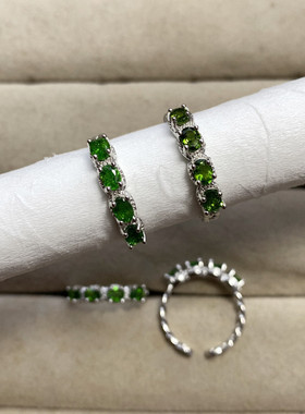 天然透辉石戒指活口清新百搭水晶