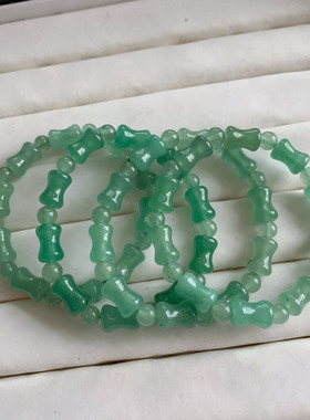 天然东陵玉竹节手链女款民族风