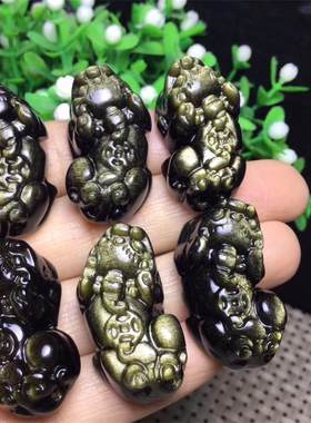 金曜石貔貅吊坠单个情侣饰品配件