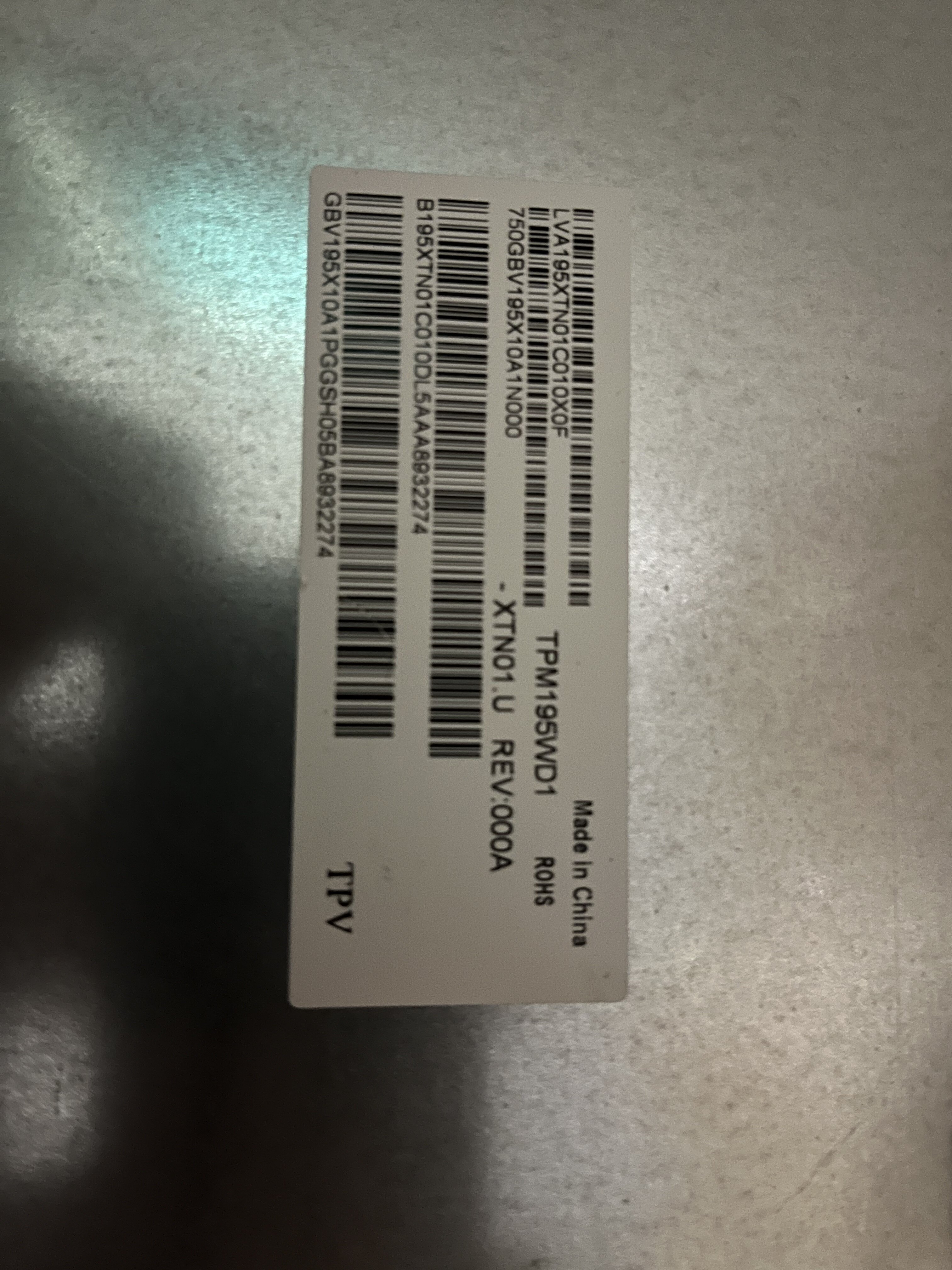 TPM195WD1 M195XTN01.0原装模组 进店咨询