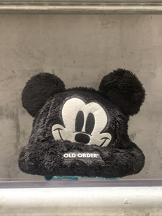 情侣可爱 正品 秋冬 迪士尼米奇联名包头帽 毛绒帽盆帽 OldOrder