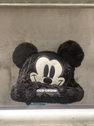 正品OldOrder 迪士尼米奇联名包头帽 秋冬 情侣可爱 毛绒帽盆帽