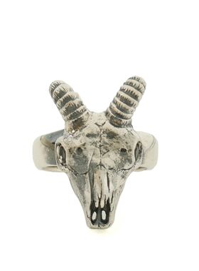 TOP-YAMAMOTO复古山羊头骨造型戒指男女潮流金属指环