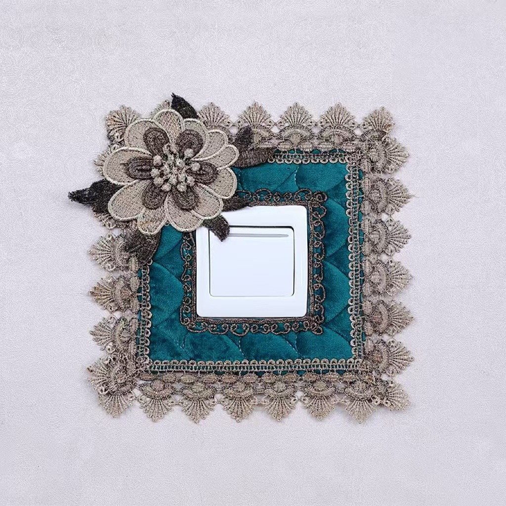 欧式开关保护套布艺插座开关壁火