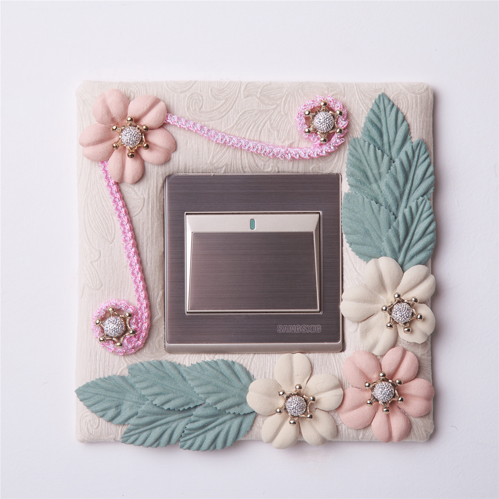 欧式立体创意房间田园个性开关贴