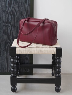 Row进口羊皮Astra保龄球包单肩手提腋下枕头包女 真皮极简 手工