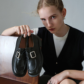 miu家同款 厚底增外带扣小皮鞋 女英伦真皮乐福鞋 2025秋新款 女单鞋