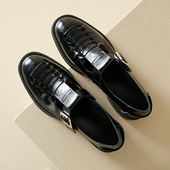 真皮小众设计休闲韩版 女丁字扣带 镂空英伦风单鞋 2025年春季 新款