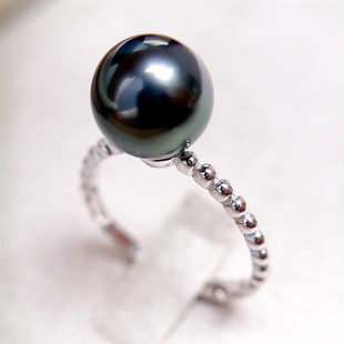 DIY珍珠配件 18K包金铜厚镀金经典简约麻花款戒指半成品6-12mm