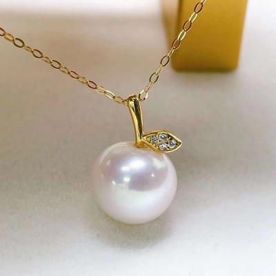 精致小苹果清新吊坠金色银色